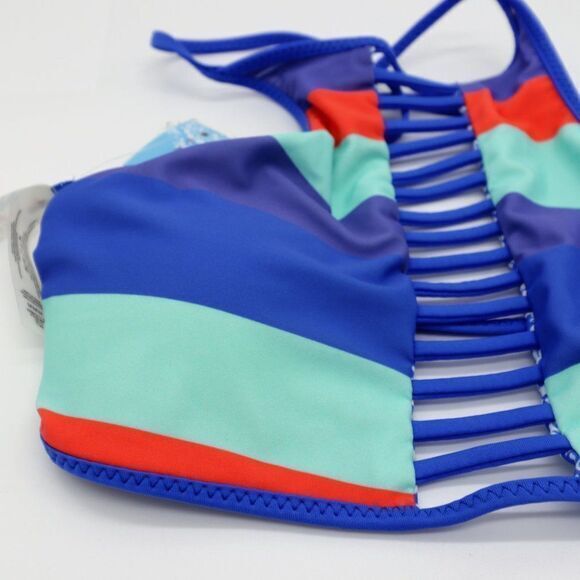 NEW Altar'd State Striped reversible bikini top, Blue, Medium - Picture 4 of 7